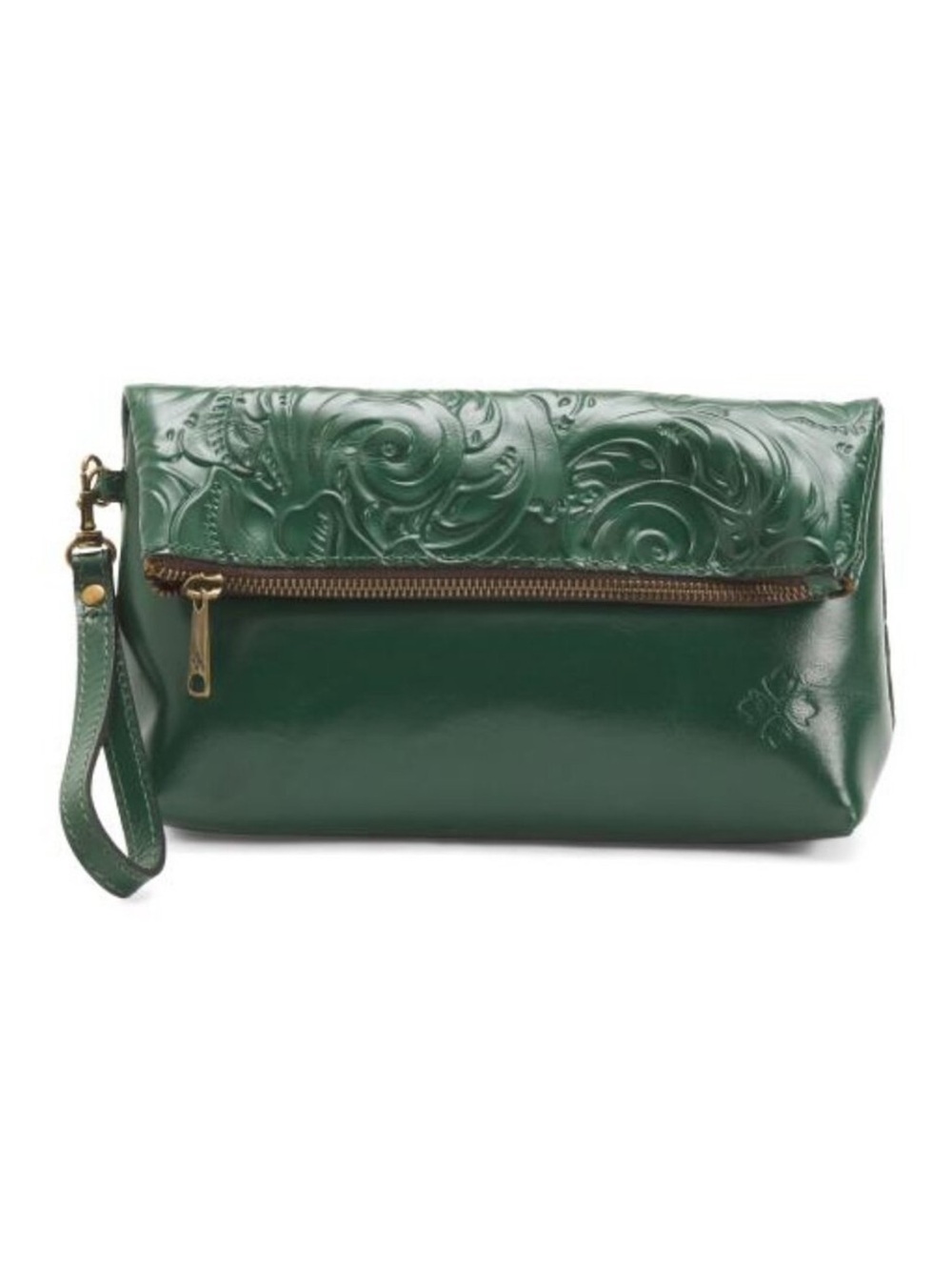 PATRICIA NASH Leather Valerie Foldover Wristlet Pouch
